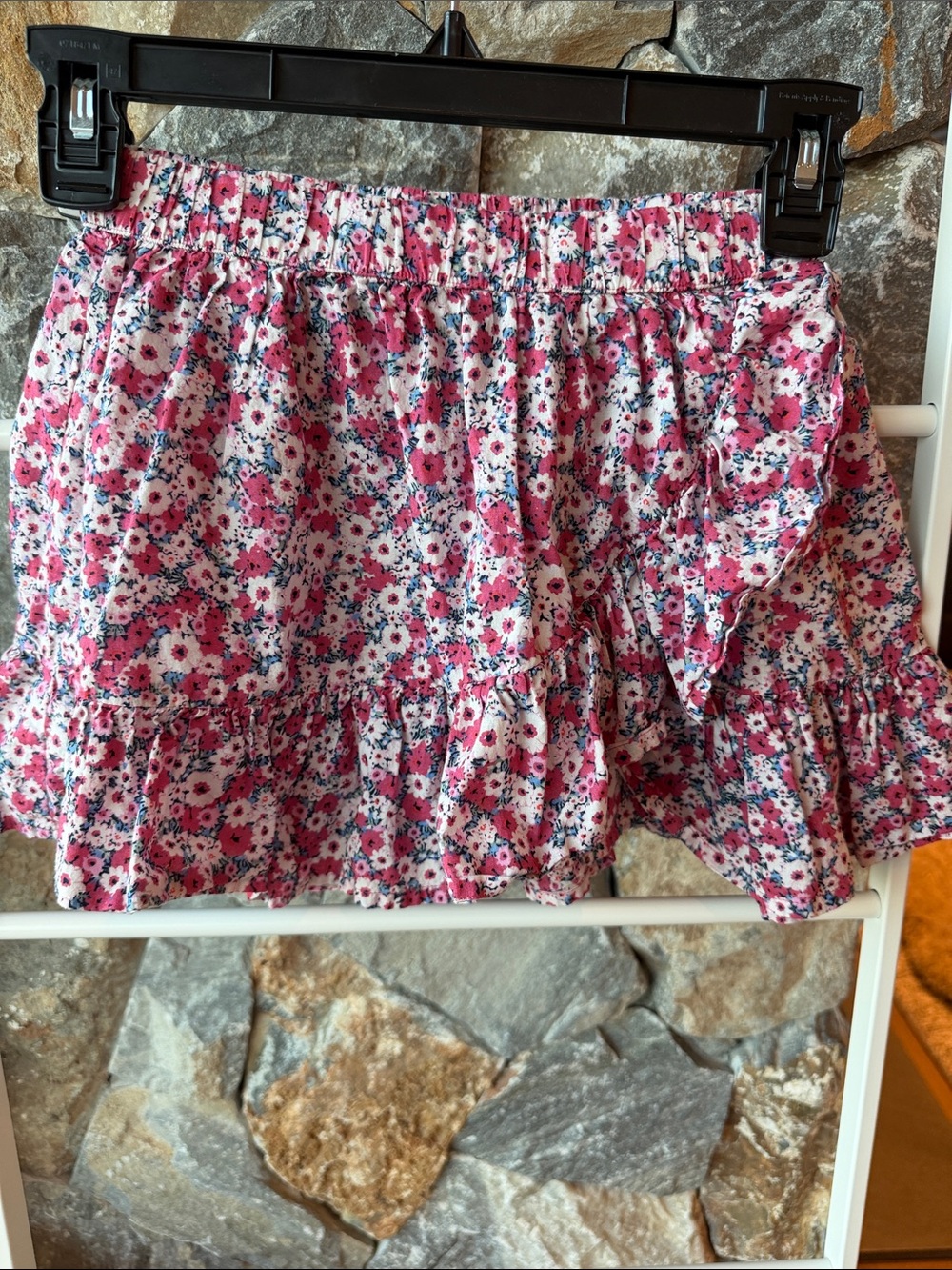 GAP Pink Floral Ruffle Mini Skirt